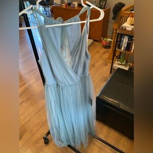 Lulu's Light Blue Backless Dress